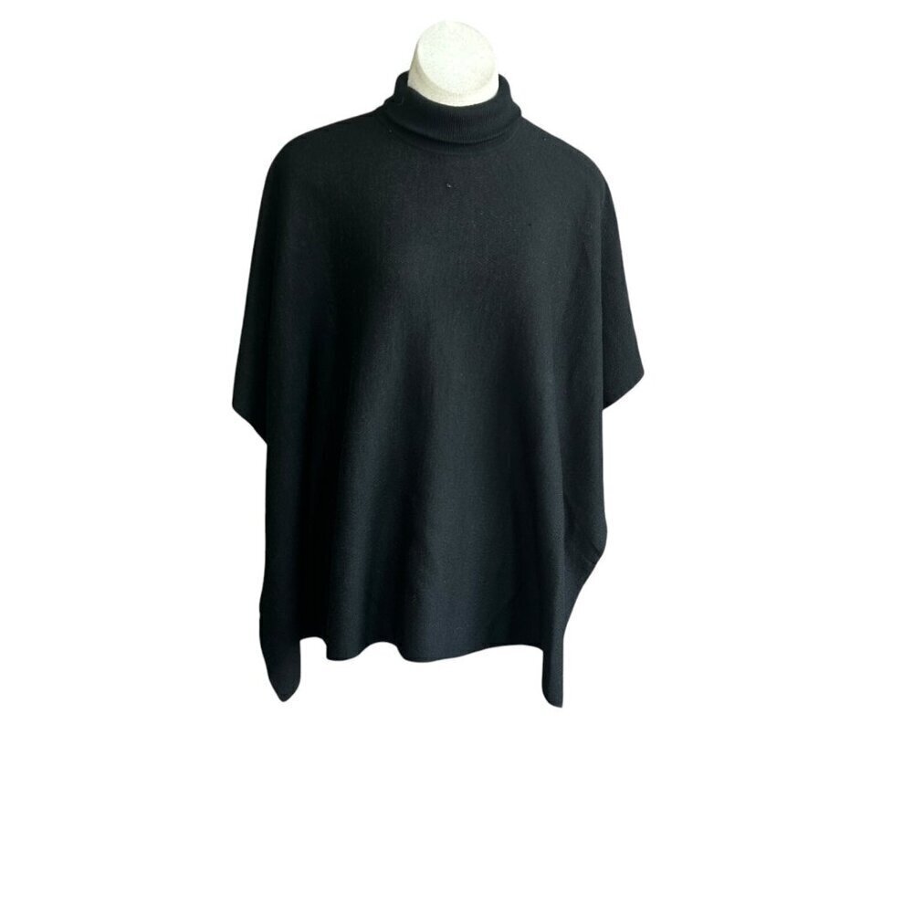 Hugo Boss Black Tan Reversible Poncho 100% Wool READ